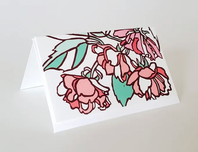 Cherry Blossom/Lilacs Mini Notes (8) Set by Little Green