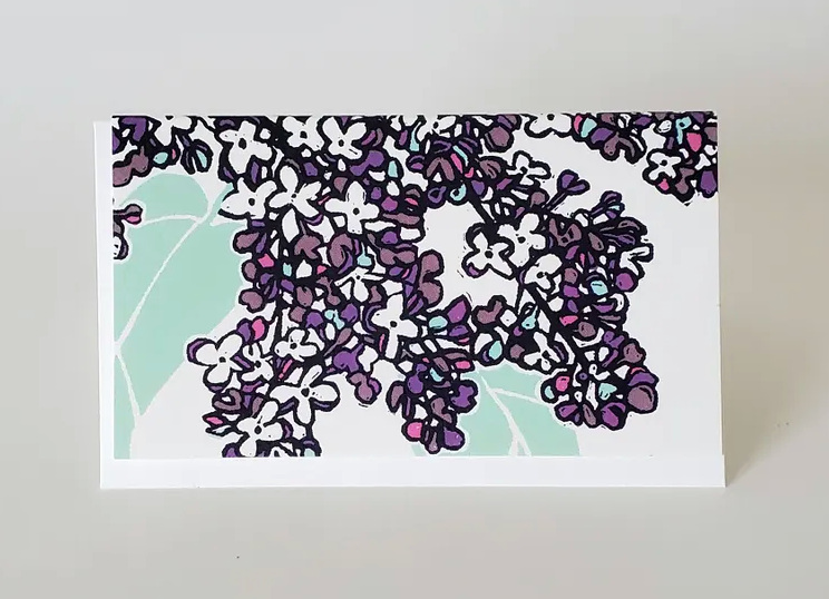 Cherry Blossom/Lilacs Mini Notes (8) Set by Little Green