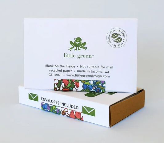 Blueberries/Strawberries Mini Notes (8) Set by Little Green