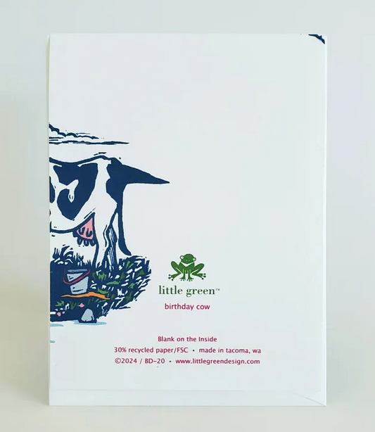 Cow Birthday Card by Little Green