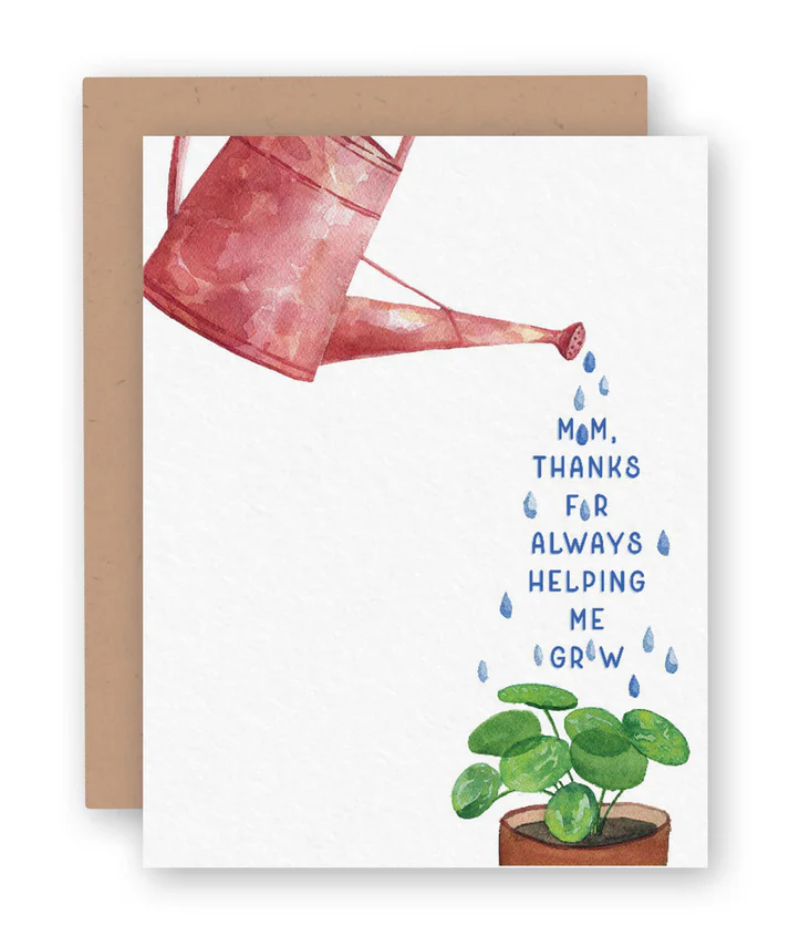 Thanks For Helping Me Grow Mother's Day Card by Watercolor Wednesday
