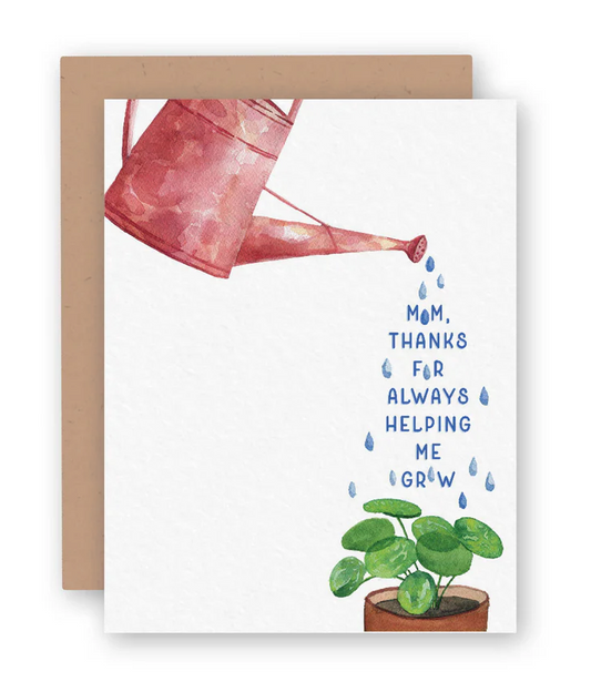 Thanks For Helping Me Grow Mother's Day Card by Watercolor Wednesday