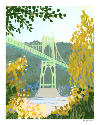 St. Johns Bridge 8"x10" Print by Mandy Arroyo