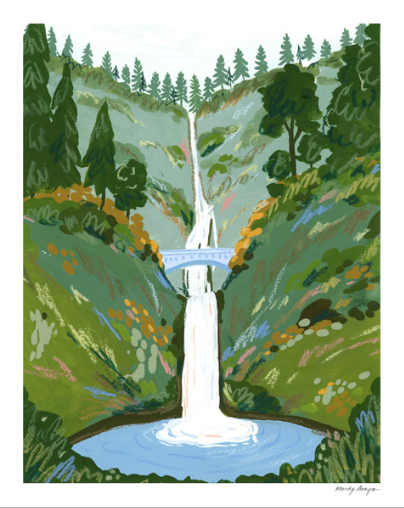 Multnomah Falls 8"x10" Print by Mandy Arroyo