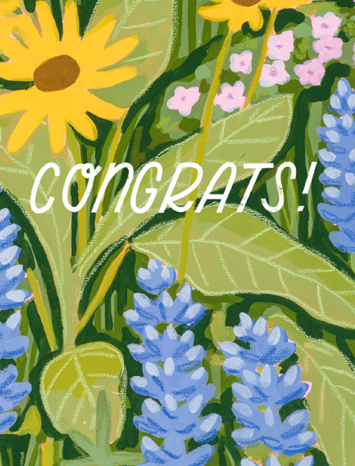 Floral Congrats Card by Mandy Arroyo