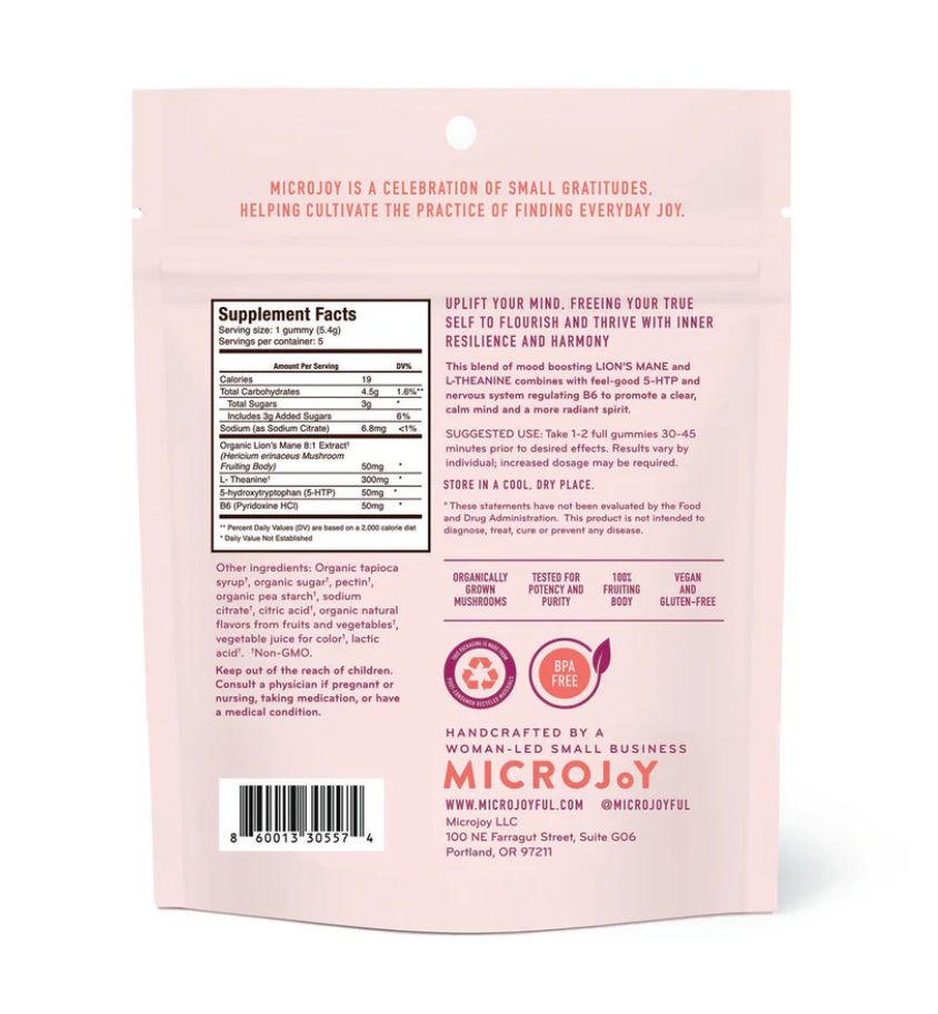 5-Piece ELEVATE Functional Mushroom Gummies by MicroJoy