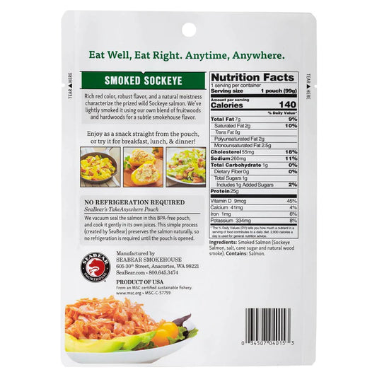 RTE Smoked Sockeye Salmon Pouch by SeaBear