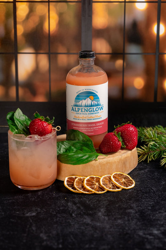 Strawberry Basil Smash Mixer by Alpenglow Cocktail Company