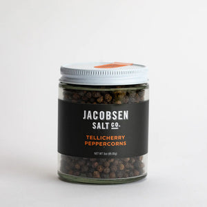 Sourced Black Tellicherry Peppercorns Jar