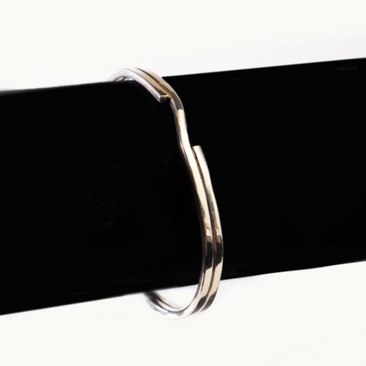 Medium Split Ring Cuff, SS by Betsy Lehndorff