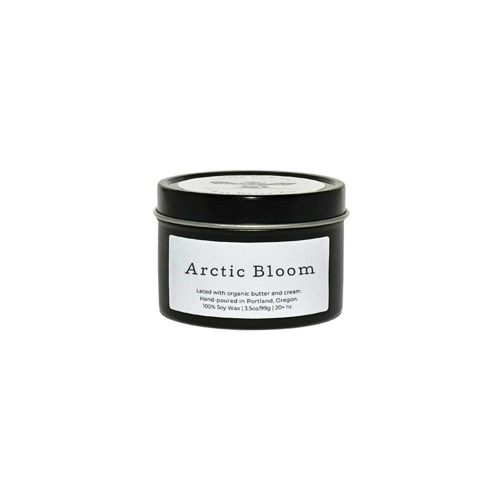 Arctic Bloom 3.5oz Travel Tin Candle by Little Cow Co.
