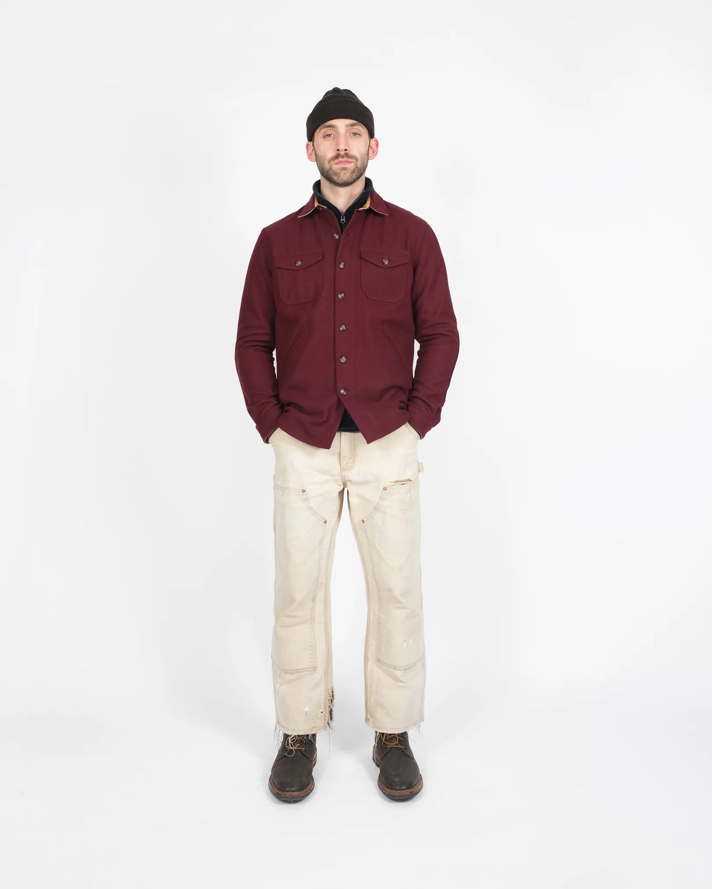 Crissman Overshirt - Burgundy by Dehen 1920