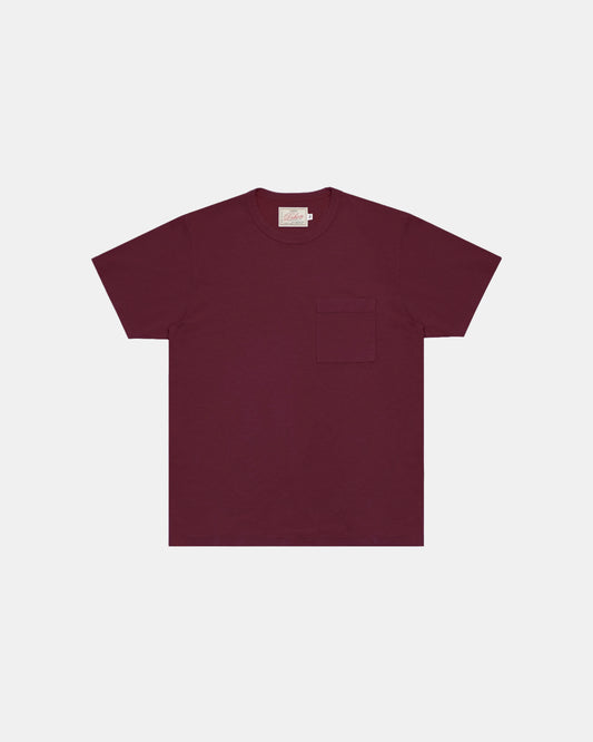 Single Pocket Tee - Burgundy by Dehen 1920
