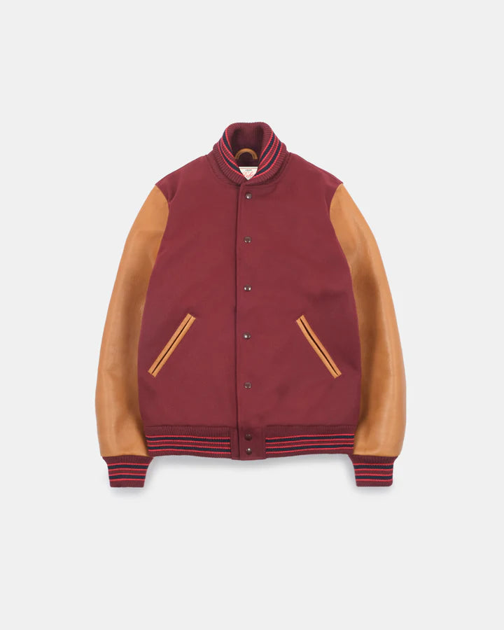 Varsity Jacket - Burgundy/Navy & Scarlet/Rust by Dehen 1920