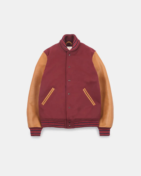 Varsity Jacket - Burgundy/Navy & Scarlet/Rust by Dehen 1920
