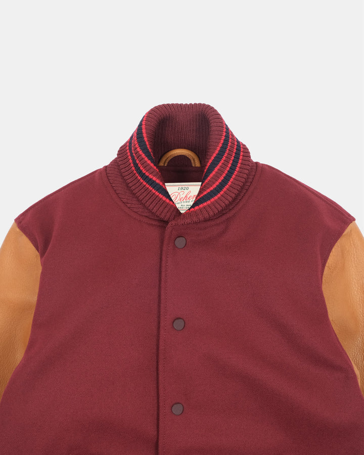 Varsity Jacket - Burgundy/Navy & Scarlet/Rust by Dehen 1920
