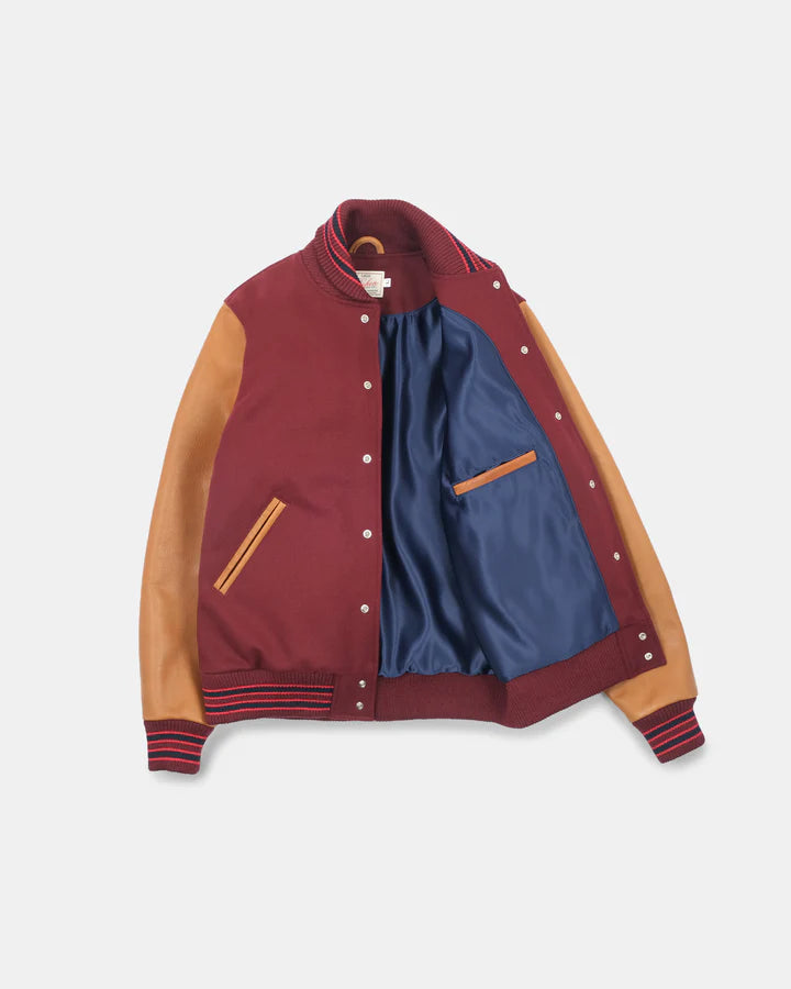 Varsity Jacket - Burgundy/Navy & Scarlet/Rust by Dehen 1920