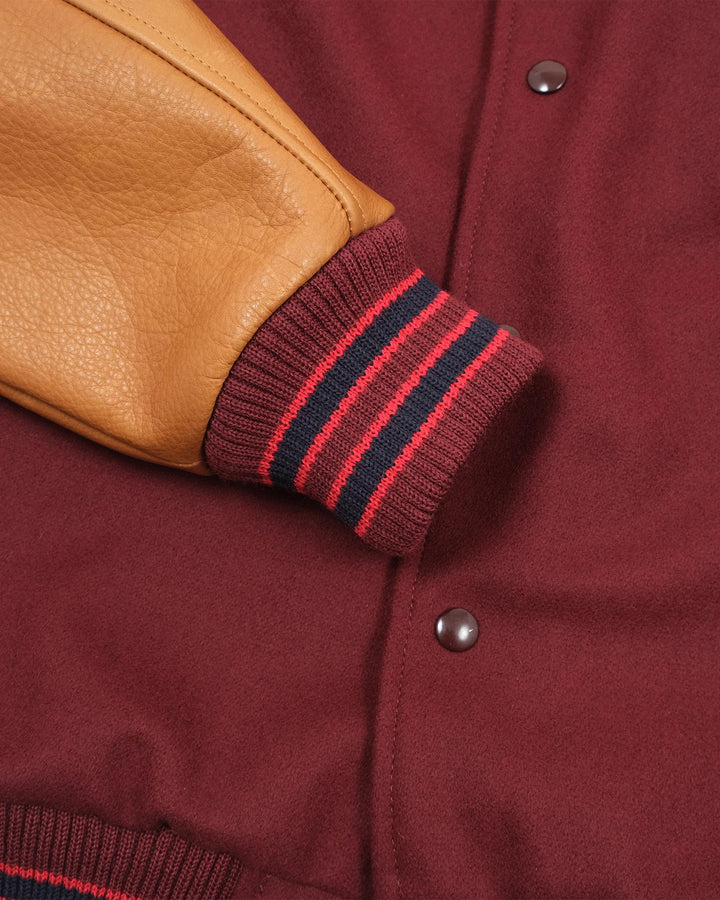 Varsity Jacket - Burgundy/Navy & Scarlet/Rust by Dehen 1920