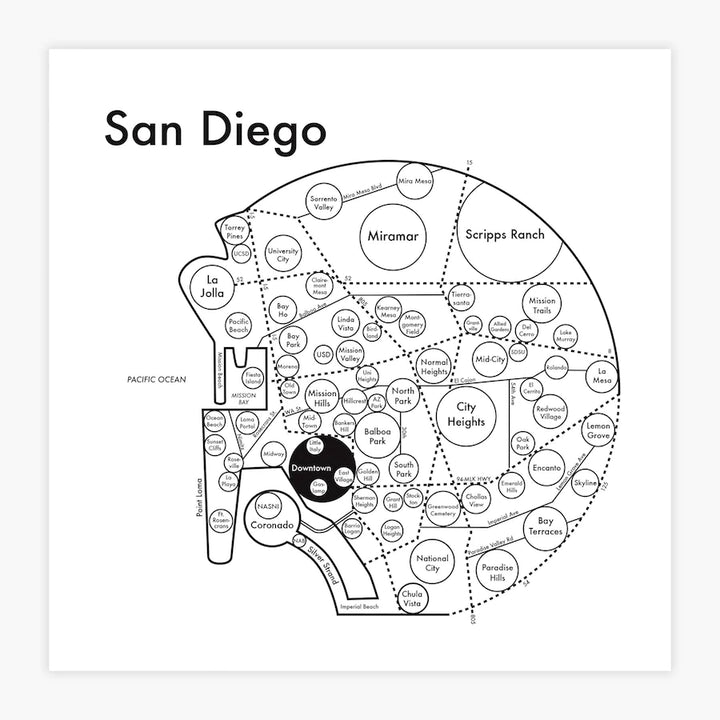 San Diego Map by Archie's Press