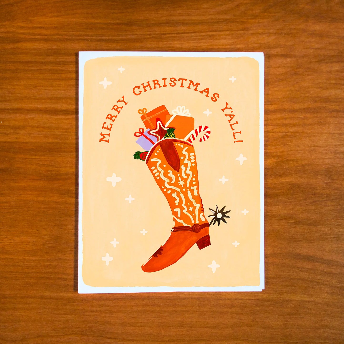 Christmas Boot Card by Pretty Bird Paper Co.