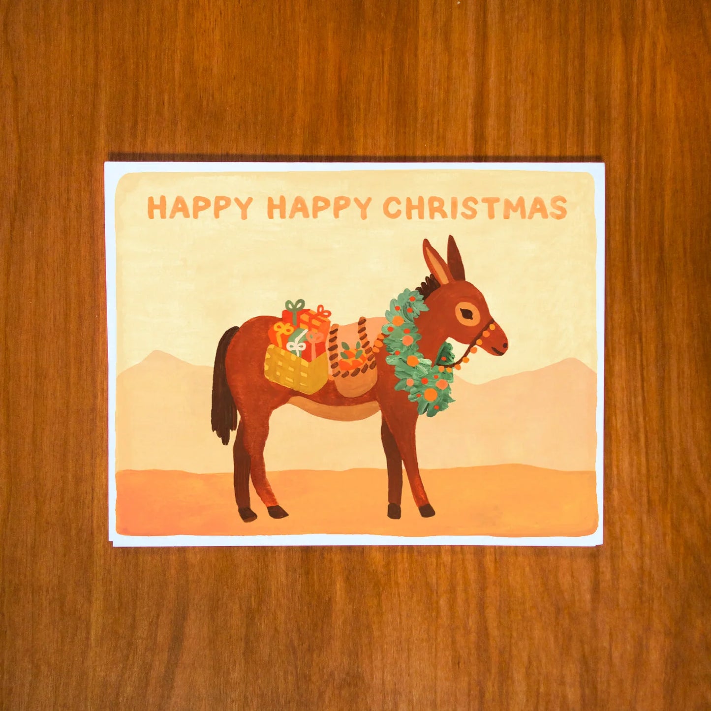 Christmas Donkey Card by Pretty Bird Paper Co.