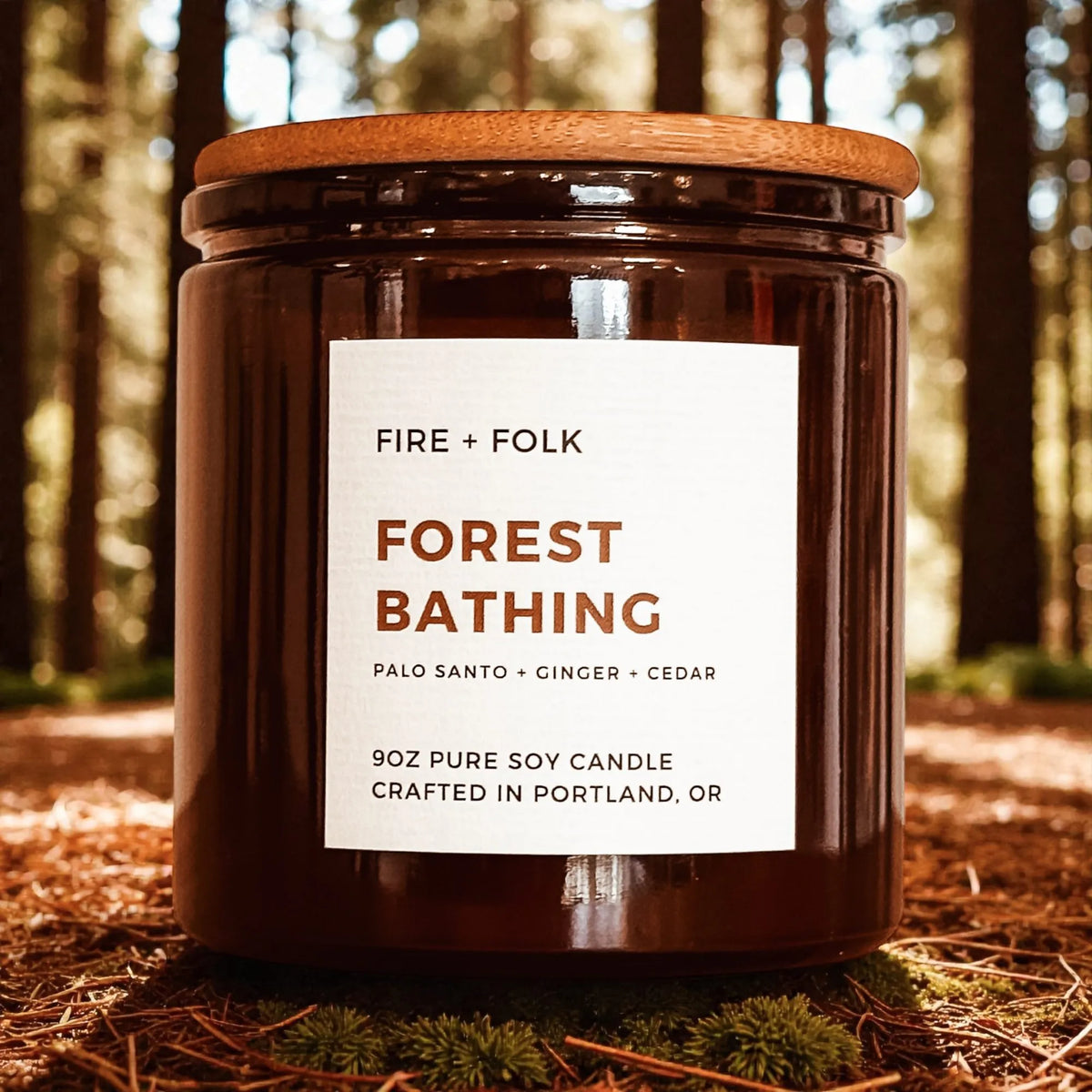Forest Bathing 9oz Wood Wick Soy Candle by FIRE + FOLK