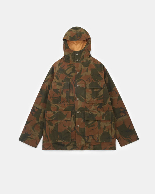 Raincoat - Ginger Camo Dry Wax Cotton by Dehen 1920