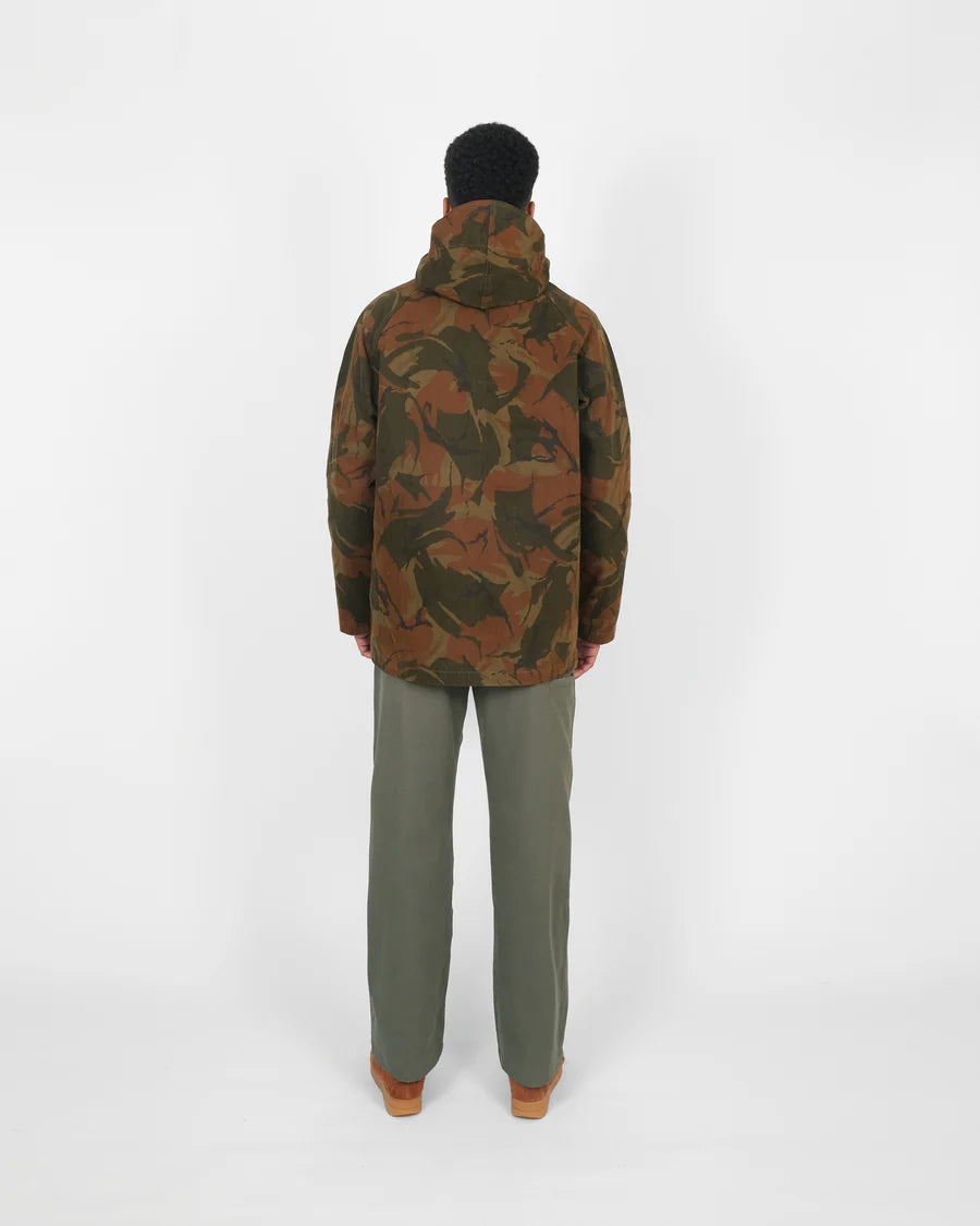 Raincoat - Ginger Camo Dry Wax Cotton by Dehen 1920