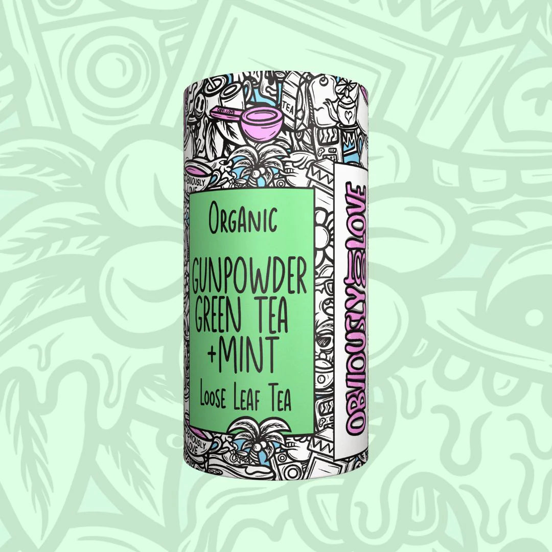 Gunpowder Green + Mint Tea by Obviously Love