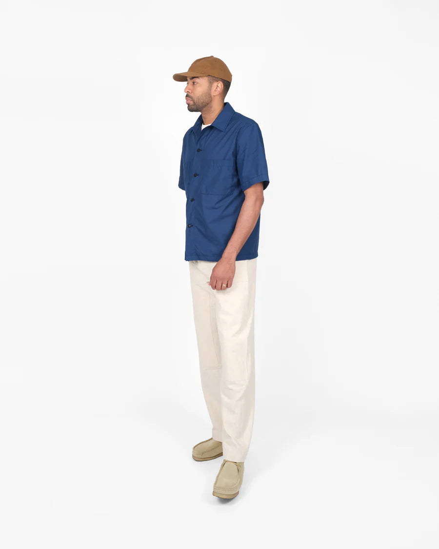 Lounge Shirt - Indigo Cotton Ripstop by Dehen 1920