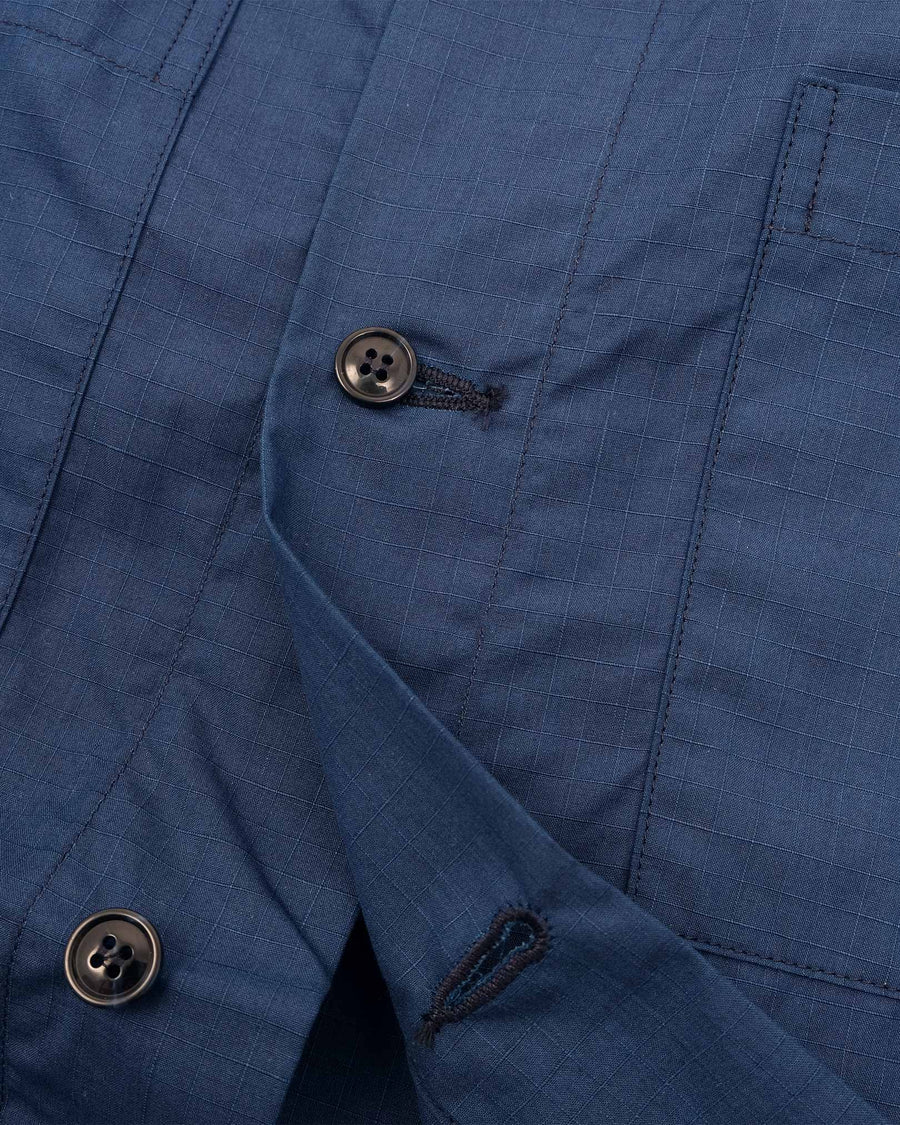 Lounge Shirt - Indigo Cotton Ripstop by Dehen 1920