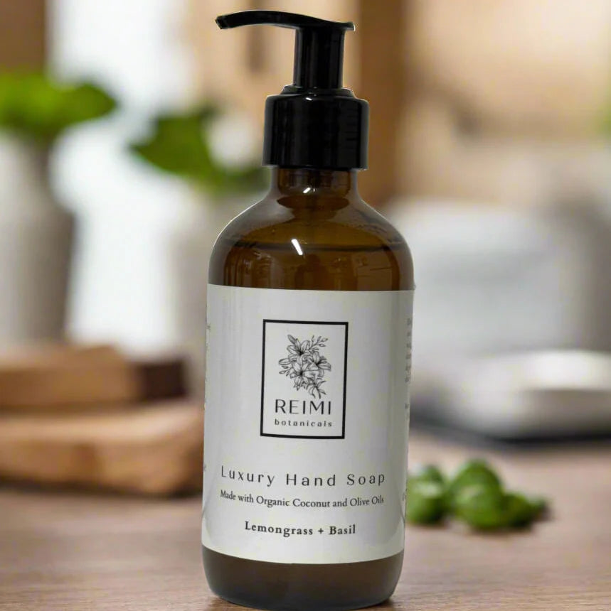 Lemongrass + Basil Liquid Castile Soap by Reimi Botanicals