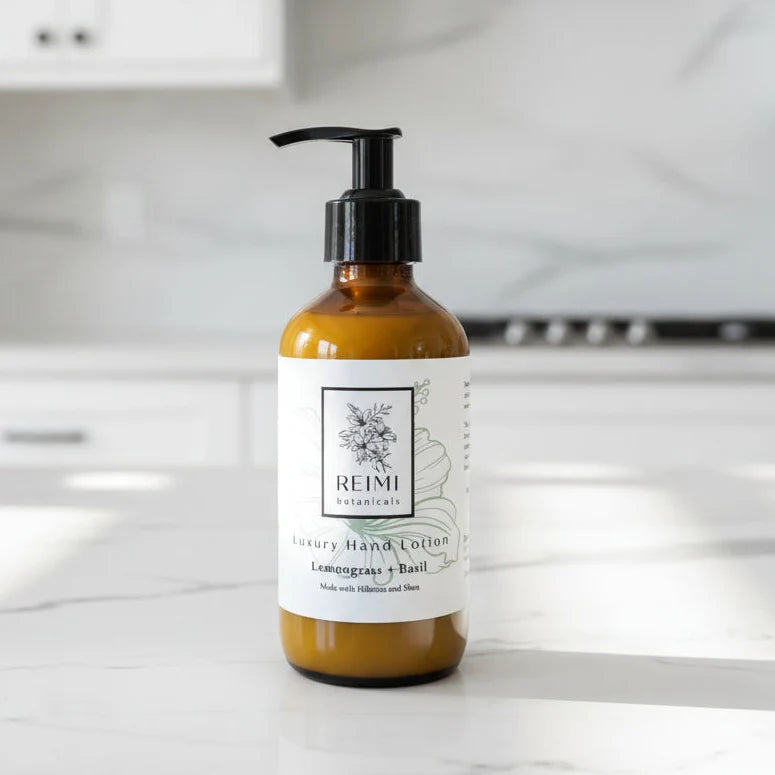 Lemongrass + Basil Hand Lotion by Reimi Botanicals
