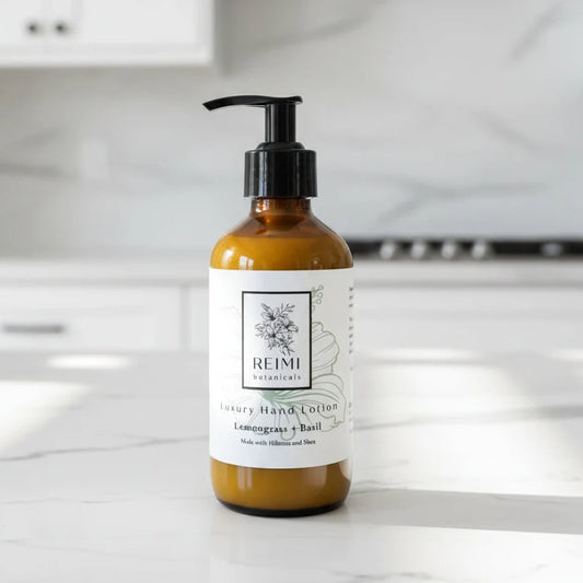 Lemongrass + Basil Hand Lotion by Reimi Botanicals