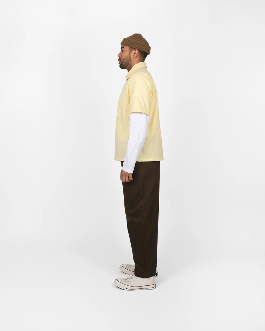 Lounge Shirt - Lemon Brushed Twill by Dehen 1920