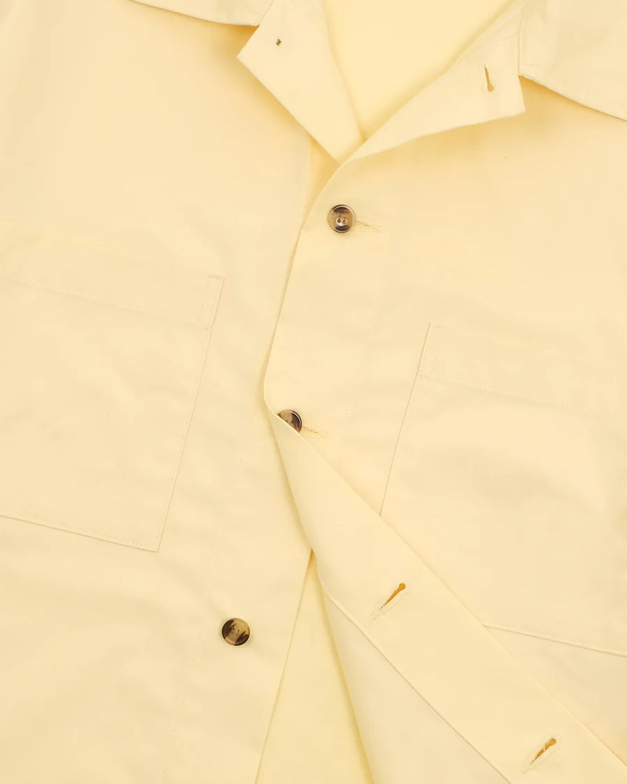 Lounge Shirt - Lemon Brushed Twill by Dehen 1920