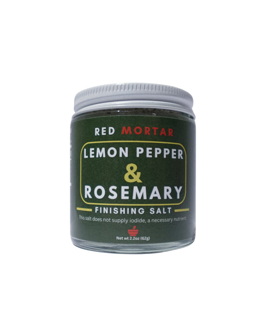 Lemon Pepper Rosemary Finishing Salt by Red Mortar