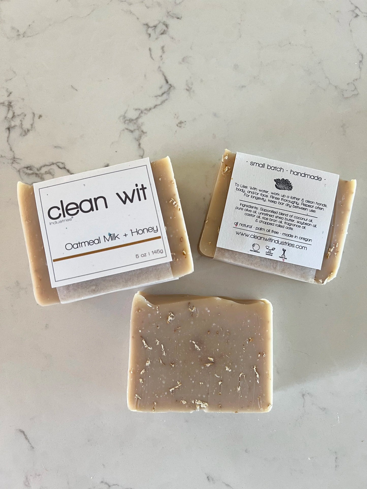 Oatmeal Milk + Honey Soap Bar by Clean Wit