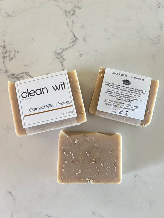 Oatmeal Milk + Honey Soap Bar by Clean Wit