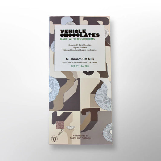 Oat Milk Mushroom Chocolate Bar by Vehicle Mushrooms