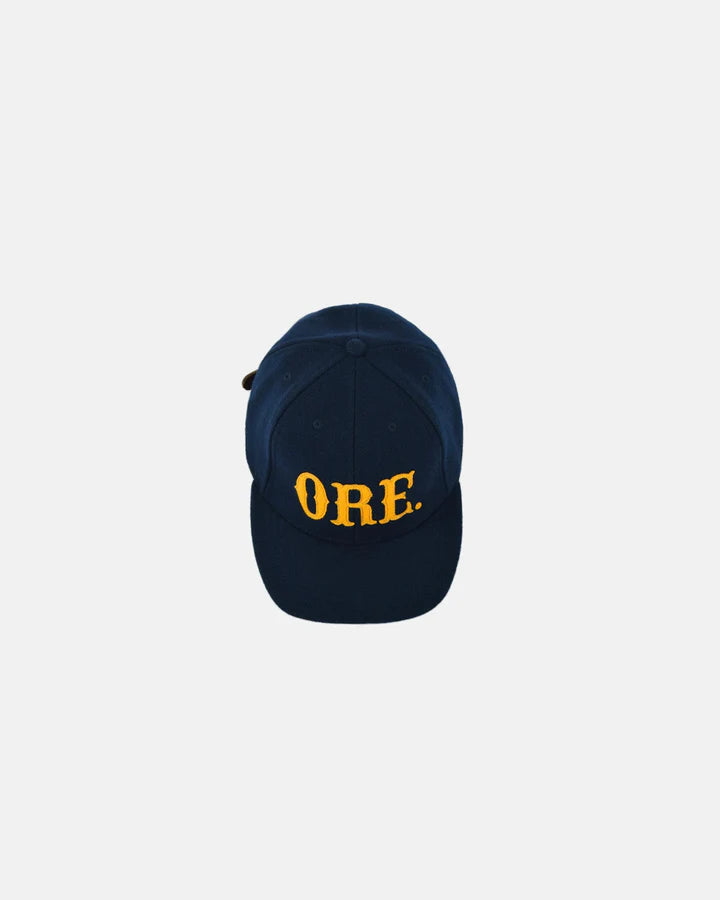 Wool Baseball Hat - ORE Navy/Gold by Dehen 1920
