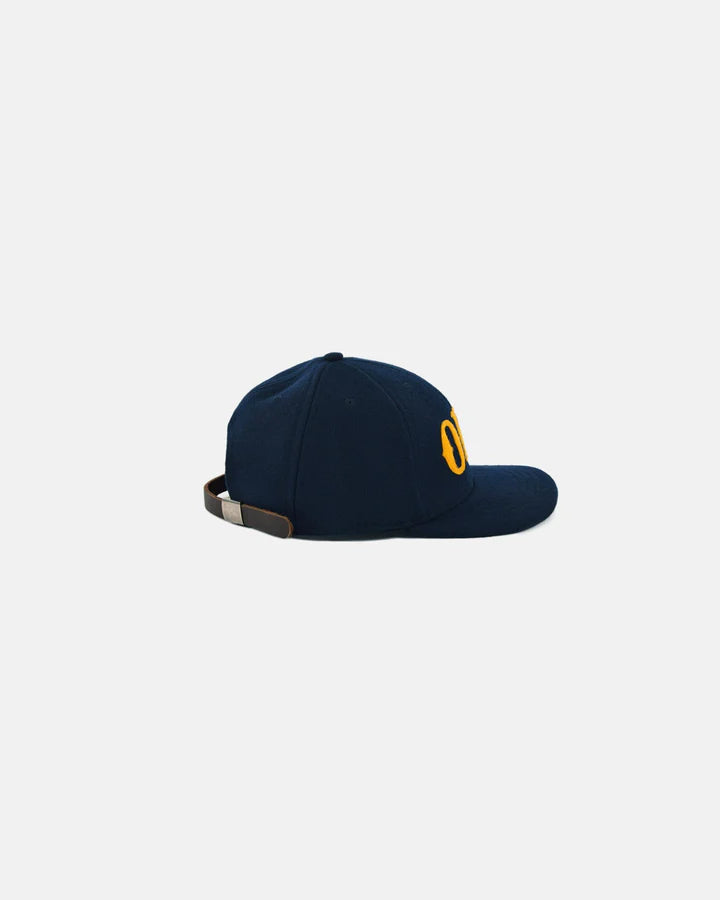 Wool Baseball Hat - ORE Navy/Gold by Dehen 1920