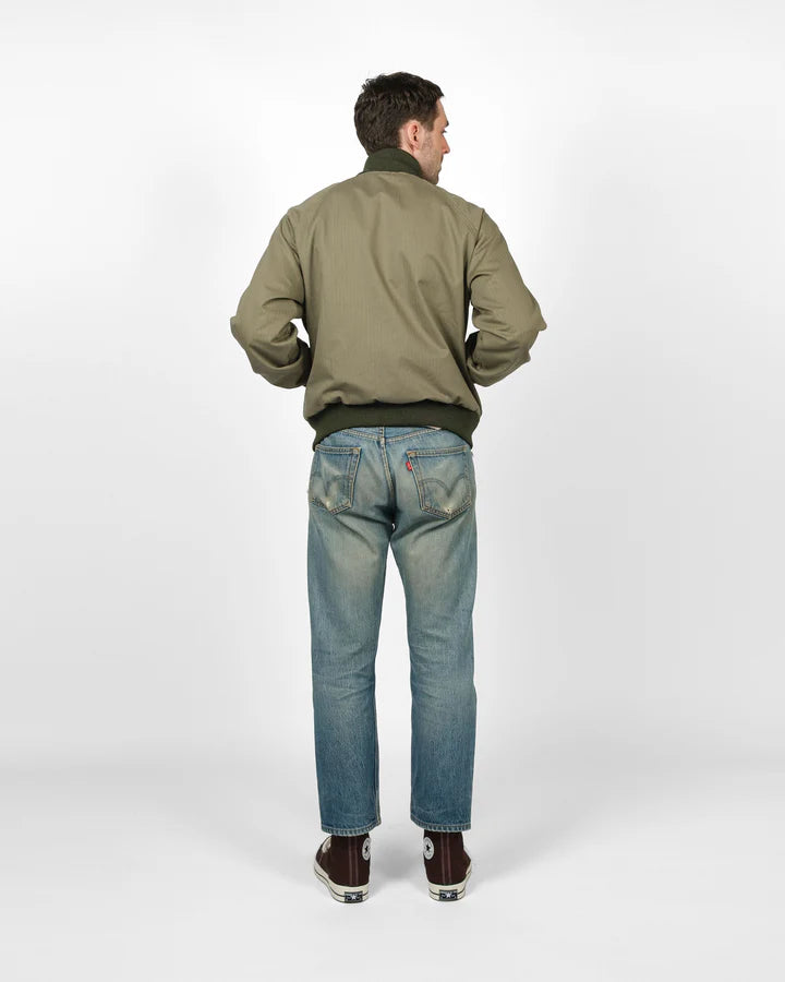 Pilot Jacket - Sage Dry Waxed Cotton by Dehen 1920