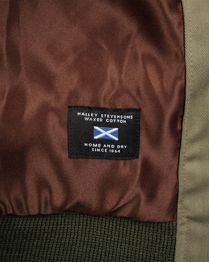 Pilot Jacket - Sage Dry Waxed Cotton by Dehen 1920