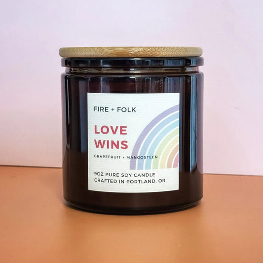Portland Pride 9oz Wood Wick Soy Candle by FIRE + FOLK