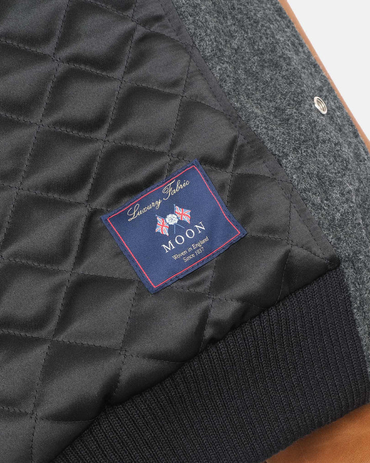 Raglan Varsity Jacket - Granite/Black/Antique Rust by Dehen 1920