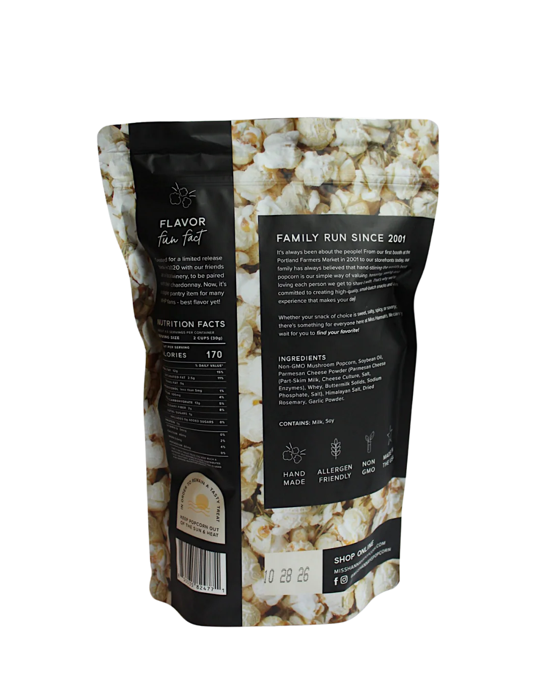 Rosemary Parmesan by Miss Hannah's Gourmet Popcorn