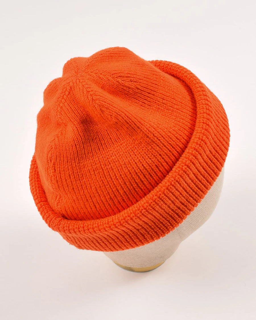 Wool Knit Watch Cap - Safety Orange by Dehen 1920