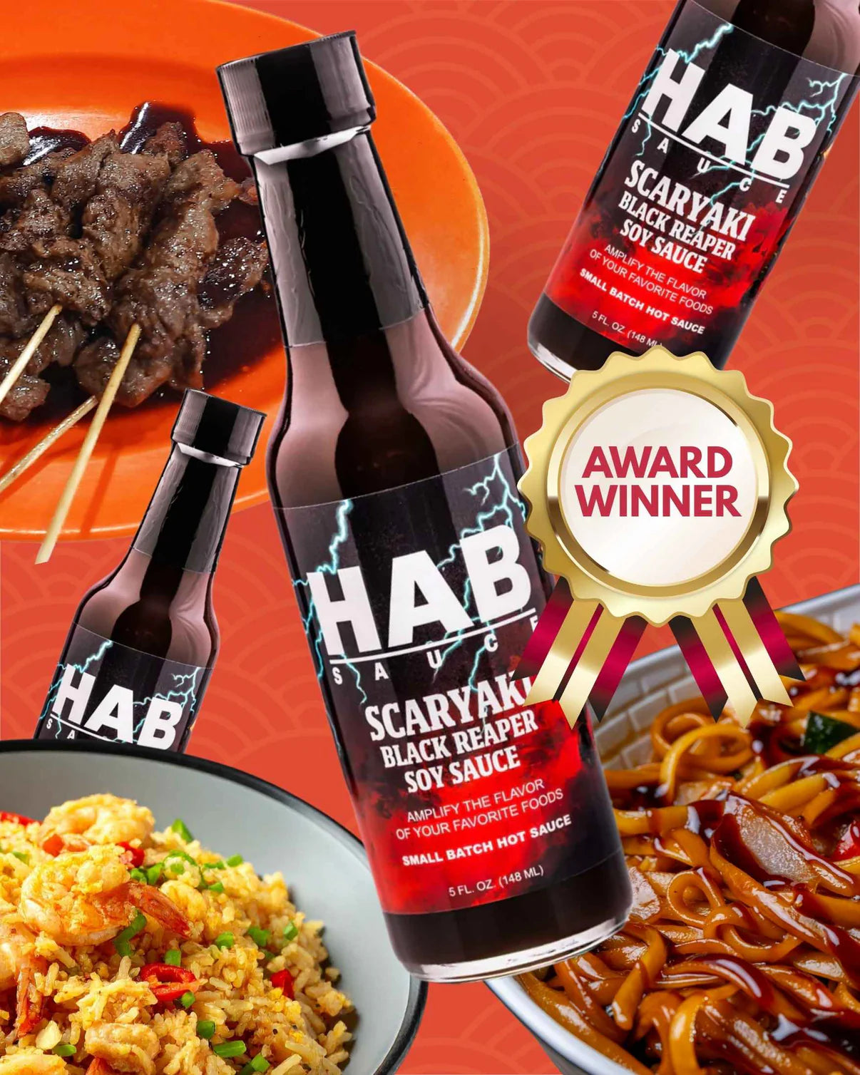 Scaryaki Black Reaper Soy Sauce 5oz by HAB Sauce