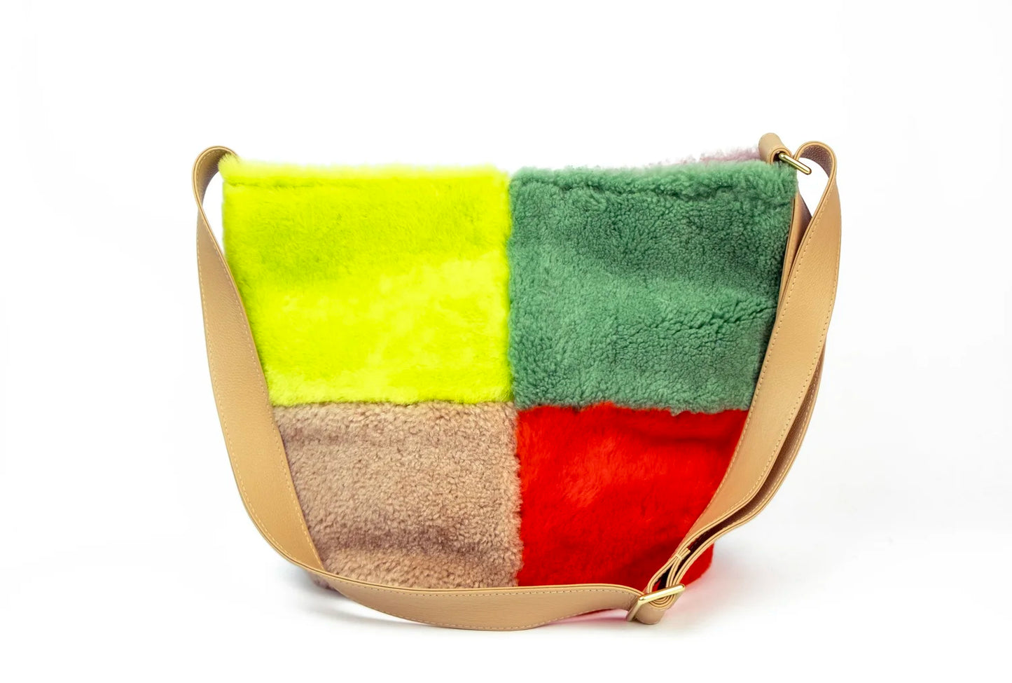 Scraps Shearling Bucket Bag by Primecut